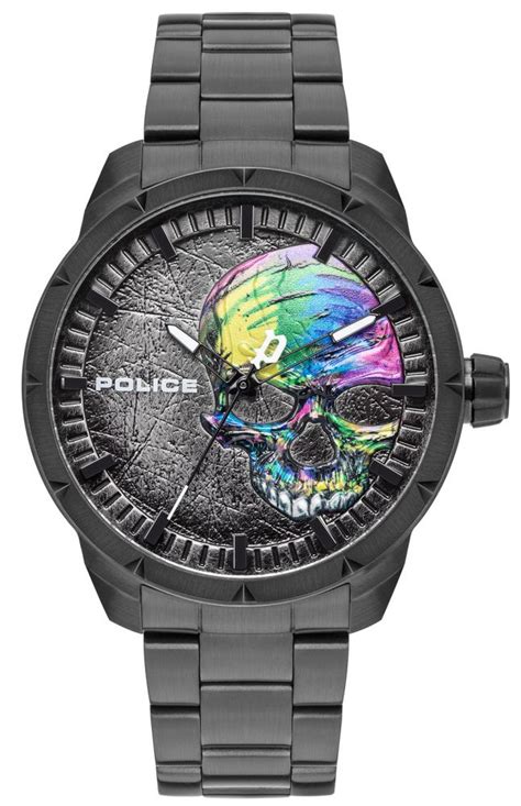 police uhren totenkopf